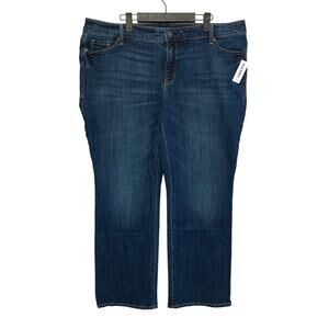Old Navy Denim Dark Wash Boot Cut Jeans NWT Women's Sz 20 Plus Blue Casual